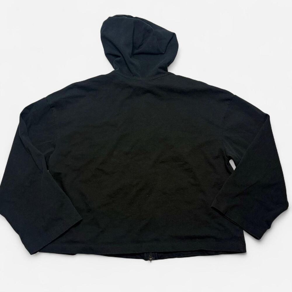 Nike Black Full Zip Hoodie No Size Tag (Cropped Boxy Fit) - Picture 2 of 5